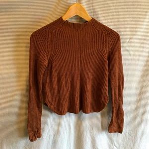 American Apparel Aslan Cropped Sweater Mock Neck XS